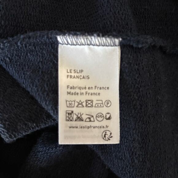 LE SLIP FRANCAIS | Mens Navy Blue Graphic Pullover Sweatshirt Size Medium - Picture 4 of 4